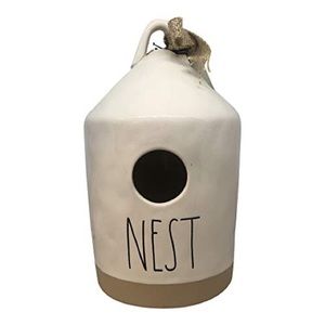 NEW Rae Dunn Nest Birdhouse with Burlap Bow